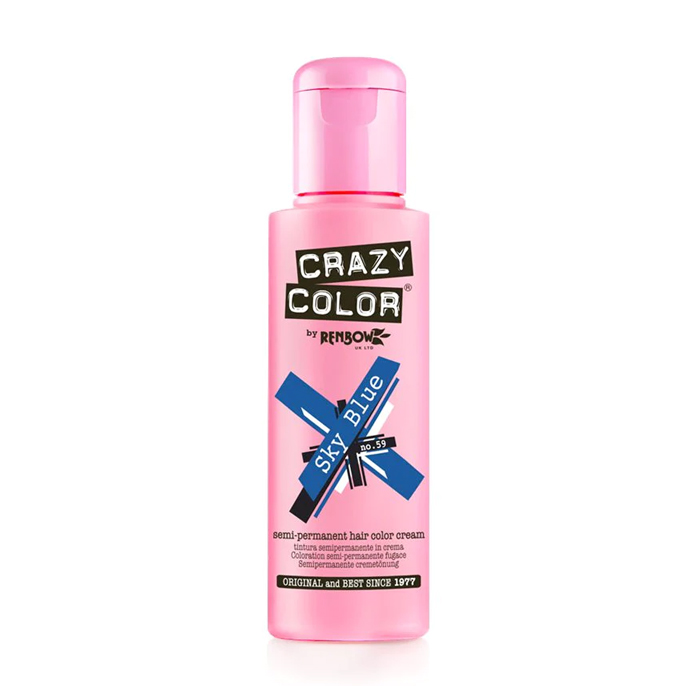 Тінт-фарба для волосся Crazy Color Semi Permanent Hair Color Cream 59 Sky Blue, 100 мл